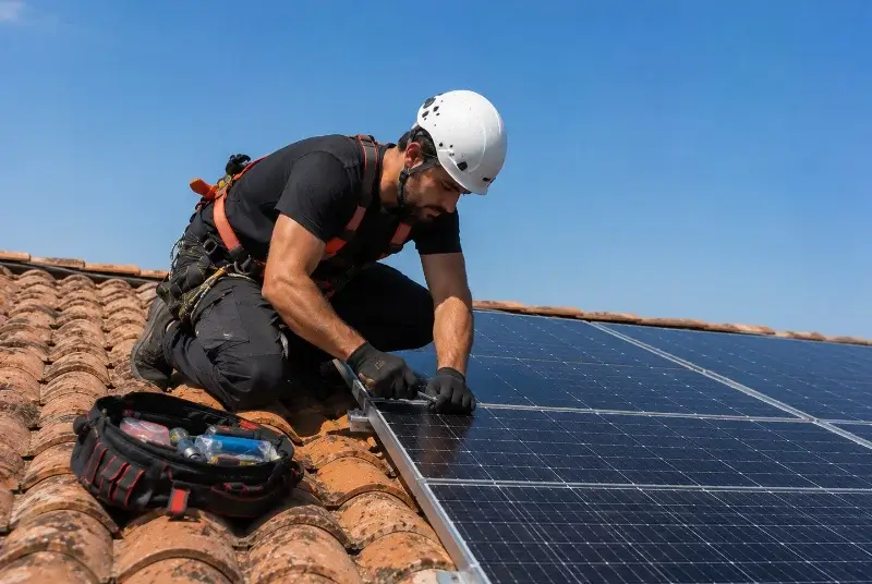 Maintenance et monitoring de panneaux solaires à Piolenc